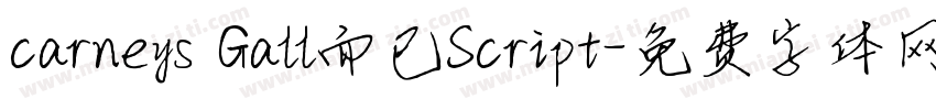 carneys Gall而已Script字体转换